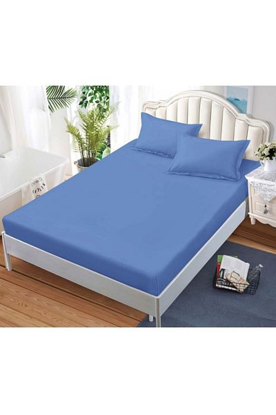 OEM Bed cover with elastic and 2 pillowcases, finet fabric, 2-person bed, 180x200cm