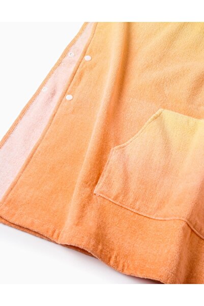 Ziddy Beach Hooded Poncho for Children, Yellow/Orange