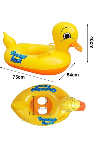 Generic Inflatable Yellow Duck Float for Swimming Kids
