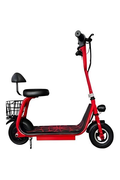 rexa Electric Kick Scooter With Rear Basket And Front Light