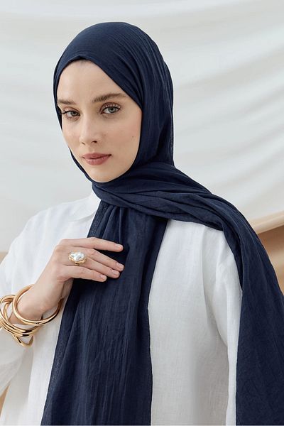 Modakaşmir Σάλι Aya Series - Navy Blue