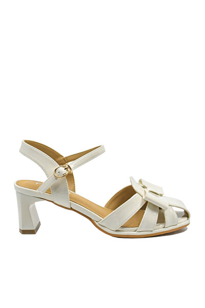 FEELİNG Elegant Feeling sandals, white patent leather, with bow