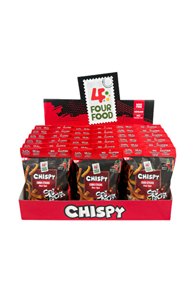 CHİSPY Sriracha Çeşnili Mısır Cipsi 80g Gerçek Mısırdan Fırınlanmış Atıştırmalık X 18 Adet