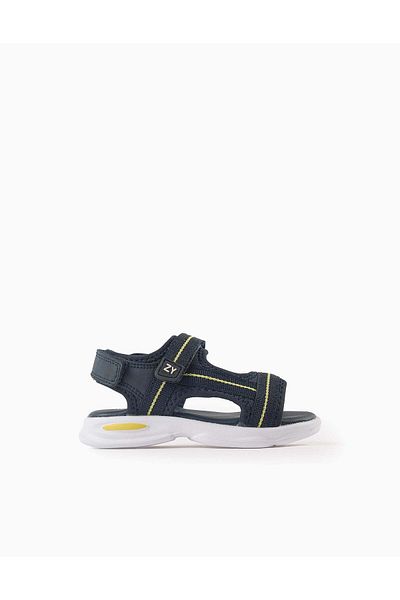 Ziddy Lightweight Sandals for Baby Boys 'Superlight Runner', Blue/Yellow