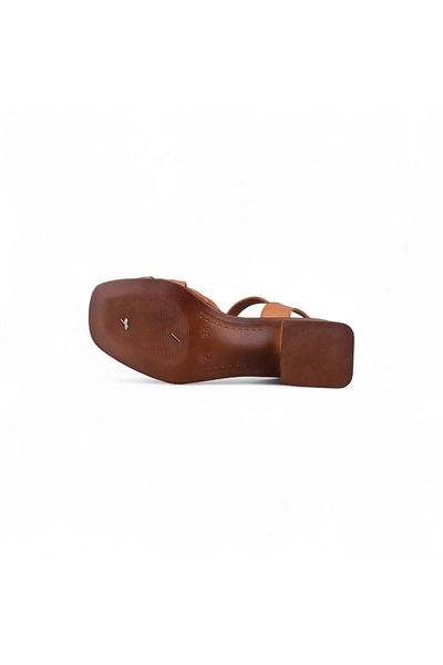 M.P. Women's Casual Sandals - Tan, Leather