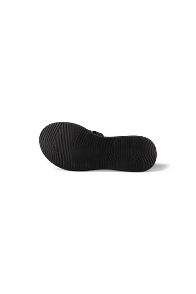M.P. Women's black daily sandals - black, leather