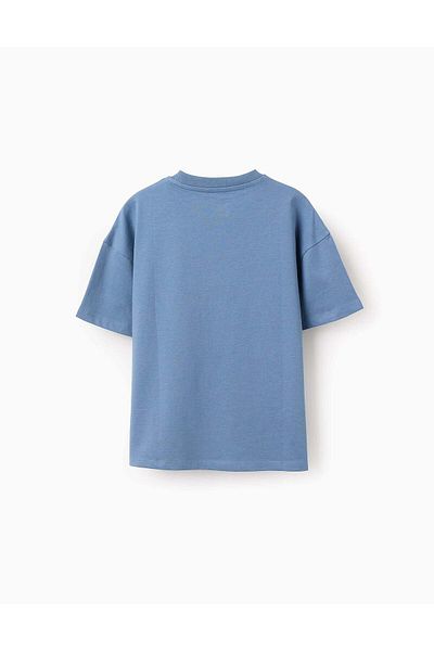Ziddy Cotton T-shirt for Boys 'Lobster', Blue