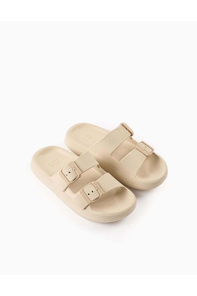 Ziddy Light Rubber Sandals for Children, Beige