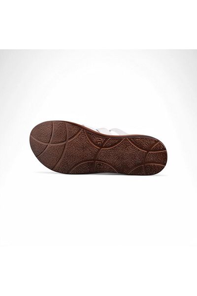 M.P. Women's daily sandals - white, leather