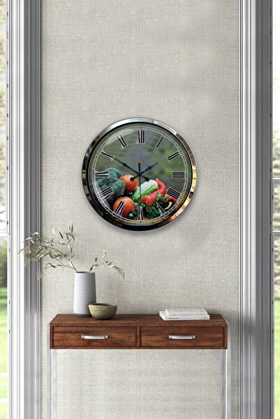 Kasva Concept هدية ساعة حائط غزال معدنية من الكروم مقاس 40 سم