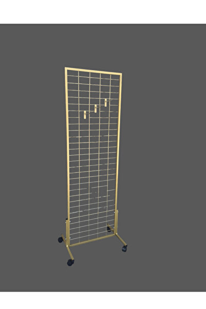 Akkaya Dekorasyon 60x190 Tel Pano Stant (GOLD) Tekerlekli