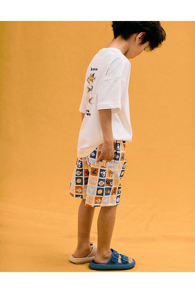 Ziddy Swim Shorts with Pattern for Boys, Multicolour