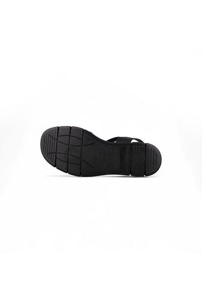 M.P. Women's Casual Sandals - Black, Leather