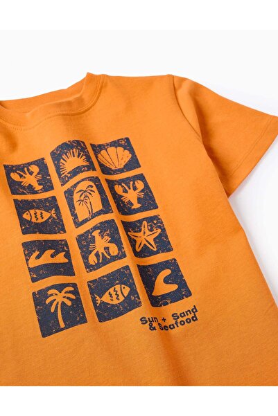 Ziddy Cotton T-shirt for Boys 'Summer', Orange