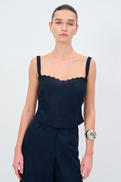 Love My Body Moda Tutkusu Kolsuz Tencel Bluz