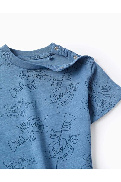 Ziddy Set T-shirt + Shorts for Baby Boys 'Lobsters', Blue