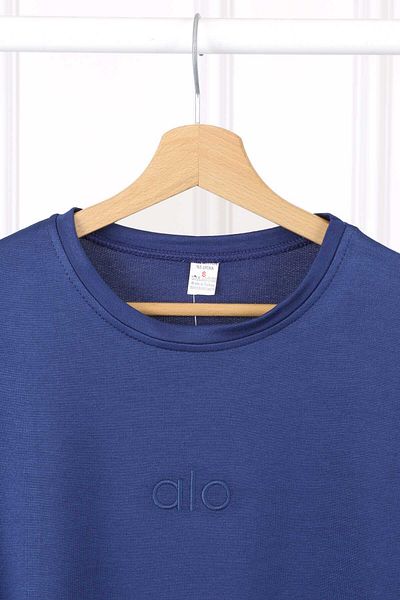 İmajButik Μπλουζάκι με κοντό μανίκι με κέντημα Navy Blue