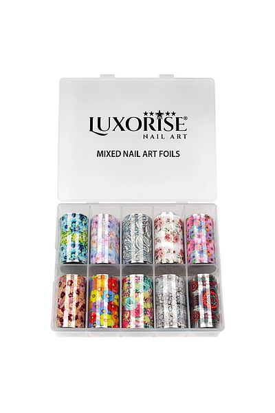 LUXORISE Flower Future Transfer Foil Set, 10 pcs