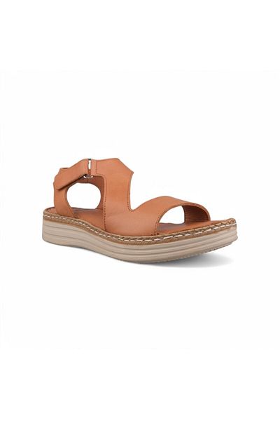 M.P. Women's Casual Sandals - Tan, Leather
