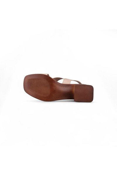 M.P. Women's daily sandals - beige, leather