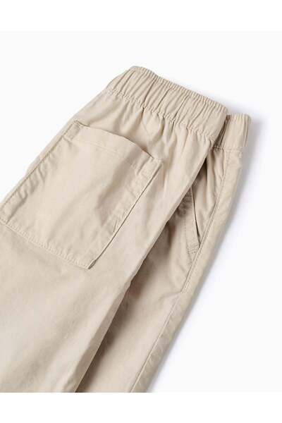 Ziddy Cotton Poplin Shorts for Boys 'Midi', Beige