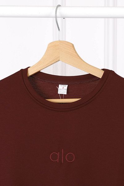 İmajButik Μπορντό κεντημένο κοντομάνικο μπλουζάκι Modal