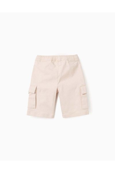 Ziddy Cargo Shorts for boys, beige