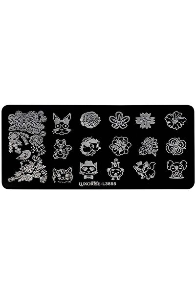 LUXORISE Matriță metalică pentru ștampilarea unghiilor, cute