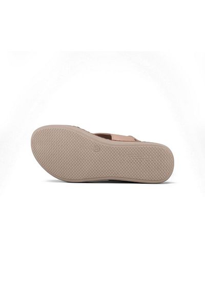 M.P. Women's daily sandals - beige, leather