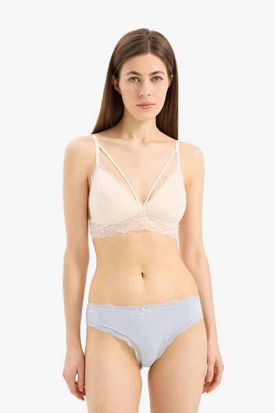 DeFacto Lace Detailed Micro 3-Piece Brazilian Panties-Fall in Love E4707Ax25Sm