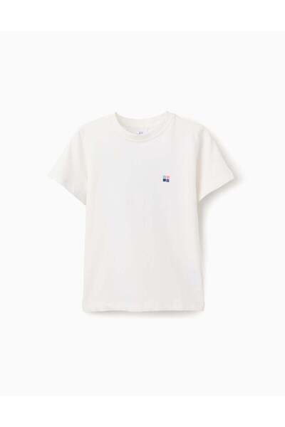 Ziddy Cotton T-Shirt for Boys'You & Me X Graça Paz', White