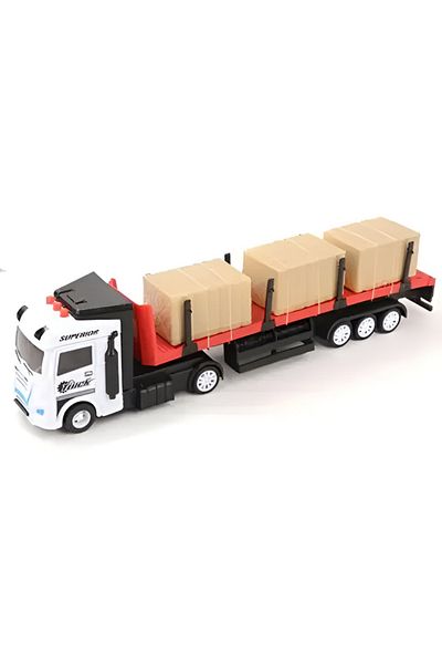 rexa Friction-Powered Transport Truck Toy with Music & Lights – Plastic Vehicle for Kids