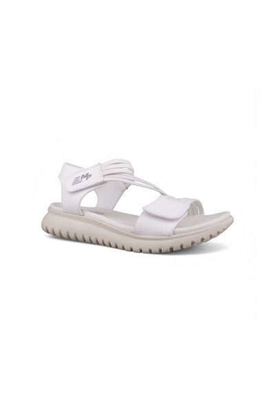 M.P. Women's daily sandals - white, leather