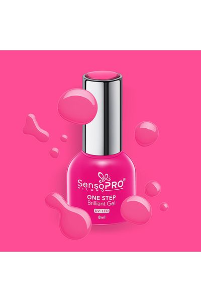 SensoPRO Milano Oja semipermanentă Brilliant într-un singur pas, 8 ml, roz aprins #10