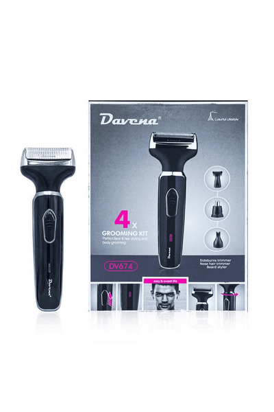 Davena ماكينة حلاقة وتنعيم متعددة الاستخدام - اسود دافينا DV-674