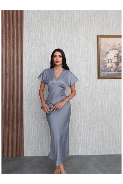 ESRAHELVACI Satin Midi Dress