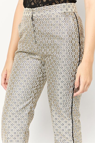 Maje Women Regular Fit Floral Print Straight Pants, Multicolor