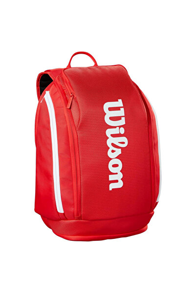 Wilson Süper Tour Tenis Sırt Çantası Raket Bölmeli Kırmızı WR8036901001