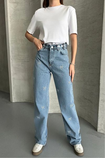 Butik PANTALONI PALAZZO CU DETALII BUCĂTĂ BUCĂTĂ