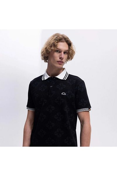 Ellesse Ανδρικό μπλουζάκι με γιακά πόλο μαύρο – Em381-bk