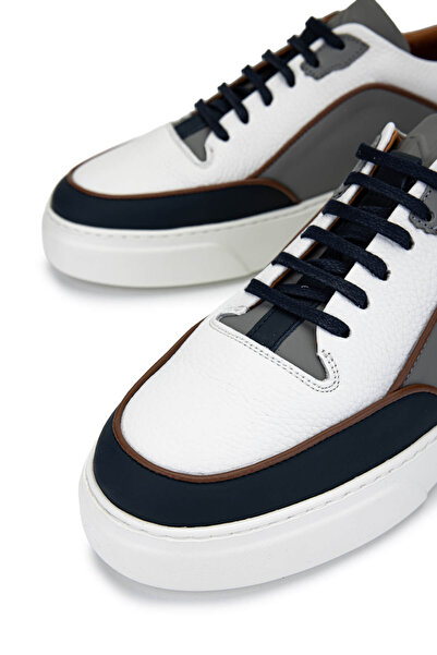 Tamer Tanca Men's Genuine Leather White Sneakers & Sports Shoes