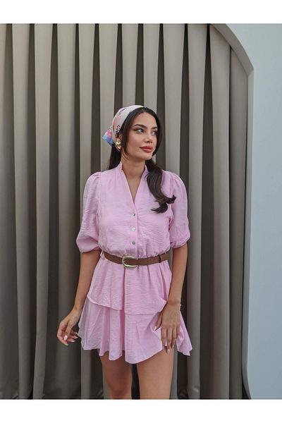 ESRAHELVACI Belted Skirt Layered Dress