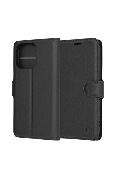 SKYDDAR INNOVATION Case for iPhone 13 Pro, Leather Folio, Book type, Inner Wallet, Premium Finishes, Black, sticker set