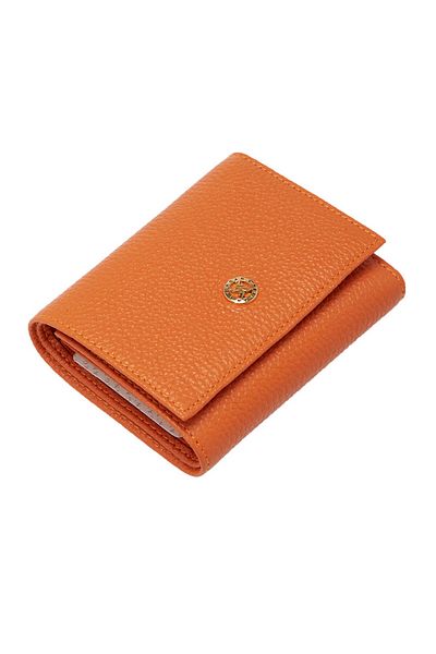 Tergan Orange Genuine Leather Women's Wallet - S1Cb00005633-J35