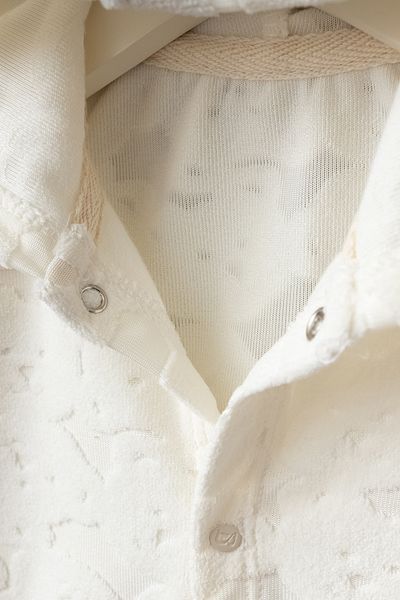 Bebitof Cute Teddy Bear Velboa Patterned Hooded Baby Cardigan