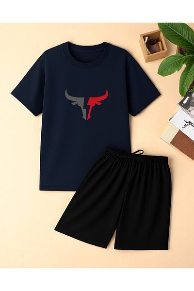 uyguntarz Σετ σορτς Unisex Bull Printed Design