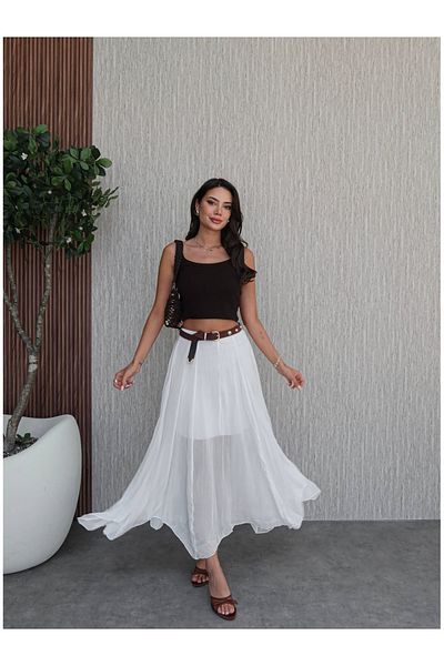 ESRAHELVACI Asymmetrical Cut Crashed Skirt