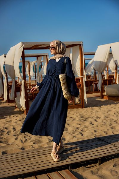 LOCCO Rochie Olivia de damă bleumarin