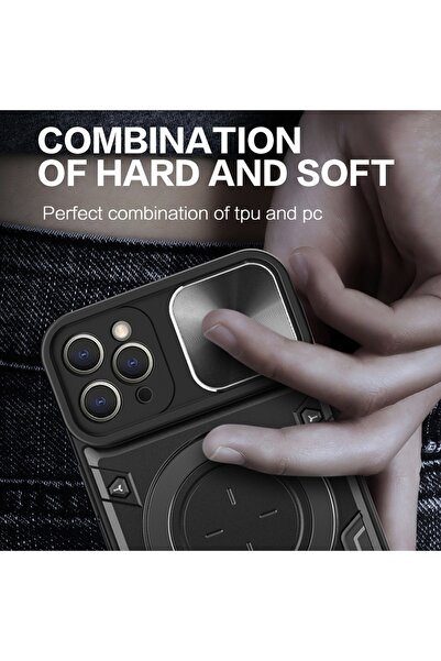 SKYDDAR INNOVATION Θήκη για iPhone 11 Pro, CamGuard Pro, Μαγνητικό δαχτυλίδι, Προστασία κάμερας, Μωβ, σετ αυτοκόλλητων