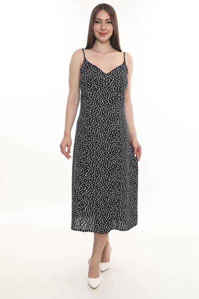 etselements Polka Dot Rope Strap Summer Dress 429